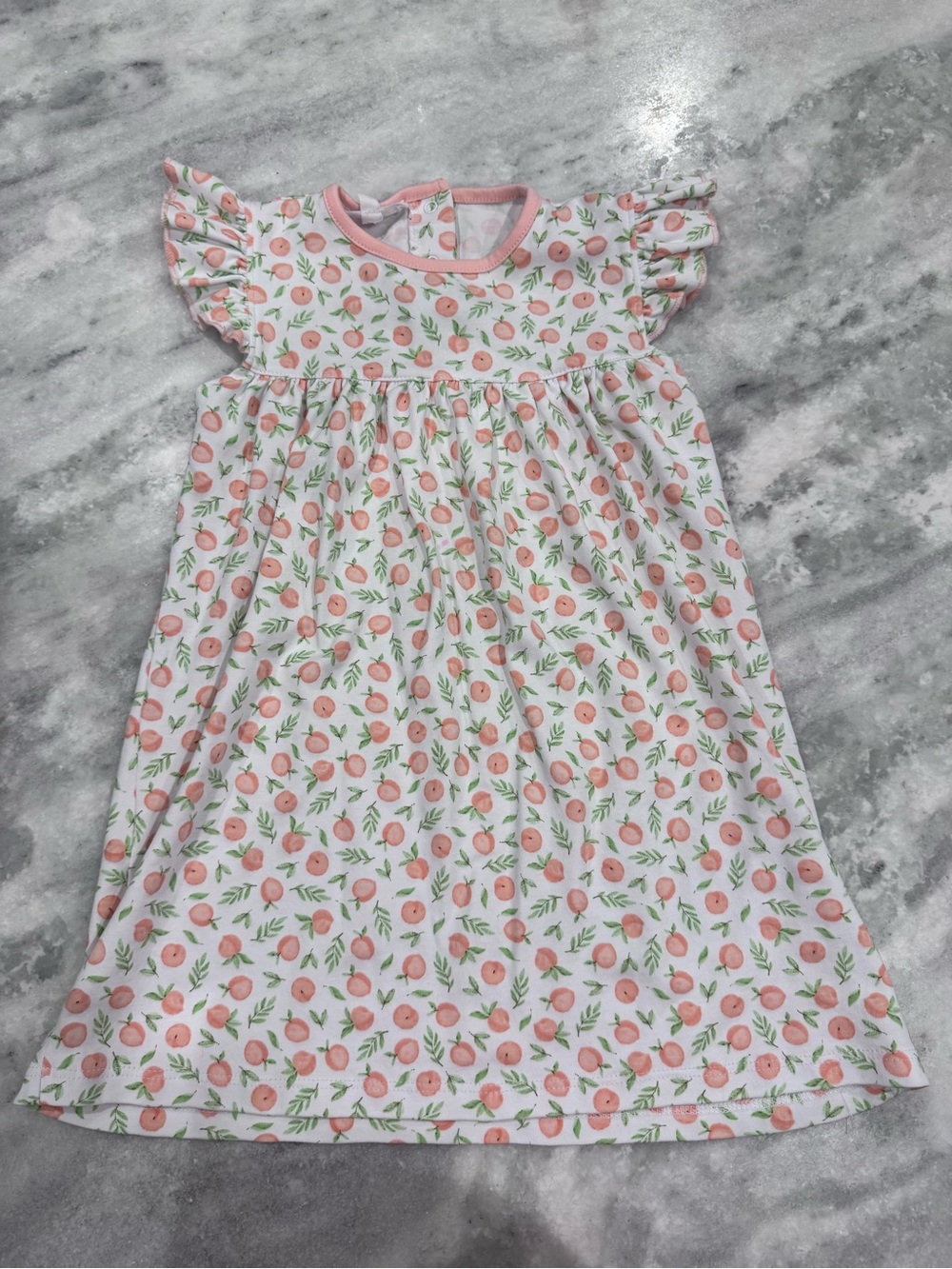 Magnolia White with Peach Dress